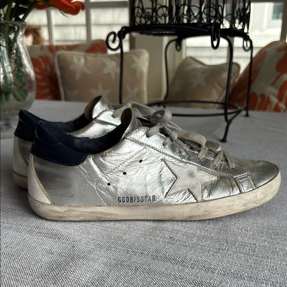 Golden Goose Silver Sneakers - Picture 1 of 10